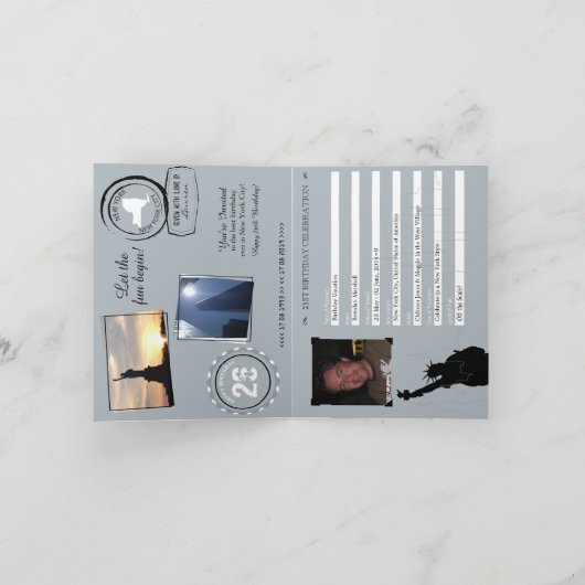 Invitation 26e Birthday Passport (Intérieur)