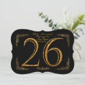 Invitation 26ème, Gatsby de fête d'anniversaire 26ème, grand, (Debout devant)