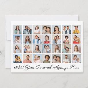 Invitation 28 Collage de photos Ajoutez votre propre message