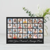 Invitation 28 Collage Photo Ajoutez votre propre message  (Debout devant)