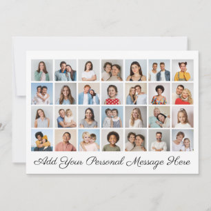 Invitation 28 Collage Photo Ajoutez votre propre message