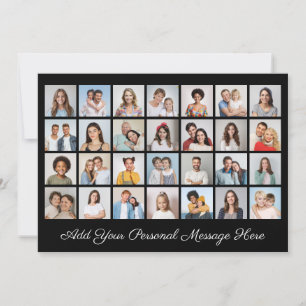 Invitation 28 Photo Collage Ajoutez votre couleur modifiable 
