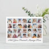 Invitation 28 Photo Collage Ajoutez Votre Propre Salutation (Debout devant)