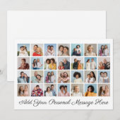 Invitation 28 Photo Collage Ajoutez Votre Propre Salutation (Devant / Derrière)