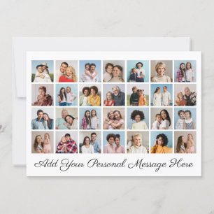 Invitation 28 Photo Collage Ajoutez Votre Propre Salutation