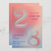 Invitation 28e anniversaire (Devant / Derrière)