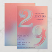 Invitation 29e anniversaire (Devant / Derrière)