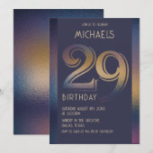 Invitation 29e anniversaire (Devant / Derrière)