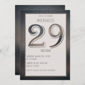 Invitation 29e anniversaire (Devant / Derrière)