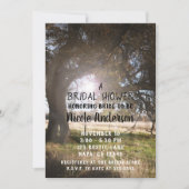 Invitation 2 Arbres Rustiques Après-midi Fête des mariées cou (Devant)