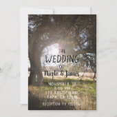 Invitation 2 Arbres rustiques Mariage campagnard de coucher d (Devant)