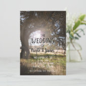 Invitation 2 Arbres rustiques Mariage campagnard de coucher d (Debout devant)