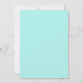 Invitation #2 Bloc Photo Bleu Turquoise Clair Post Mariage (Dos)