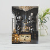 Invitation *~* 2 Chevaliers AP88 Château Moyen Thème Annivers (Debout devant)