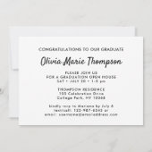 Invitation 2 Classe de script photo Année Moderne Simple Grad (Dos)