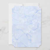 Invitation 2 Coeurs en papier rouge sur Mariage en marbre ble (Dos)