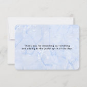 Invitation 2 Coeurs en papier rouge sur Merci en marbre bleu  (Dos)