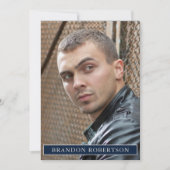 Invitation 2 Côté 5 Photo Acteur Modèle 5x7 Comp/Modèle Zed (Devant)