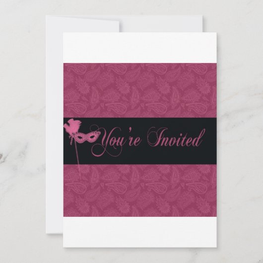 Invitation 2 de boule de mascarade (Devant)