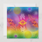 Invitation 2 de fête d'anniversaire d'astronaute (Dos)