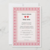 Invitation 2 de Hearts Playing Card Las Vegas Mariage (Dos)