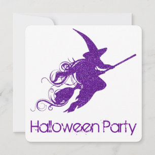 Invitation 2 de partie de Halloween de silhouette