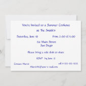 Invitation 2 de tortue de mer d'Aqua (Dos)