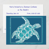Invitation 2 de tortue de mer d'Aqua (Devant / Derrière)