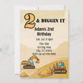 Invitation 2 & Diggin It, Construction Vehicle 2nd Birthday (Devant)