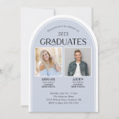 Invitation 2 diplômés Double Arche de remise des diplômes (Devant)