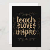 Invitation 2- Enseigner L'Amour Inspirer Chemise, Retro Ensei (Devant / Derrière)