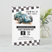 Invitation 2 Fast Race Car 2e Anniversaire de fête (Debout devant)