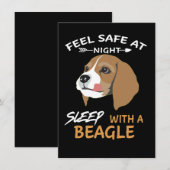 Invitation 2 Feel Safe At Night Sleep With A Beagle (Devant / Derrière)