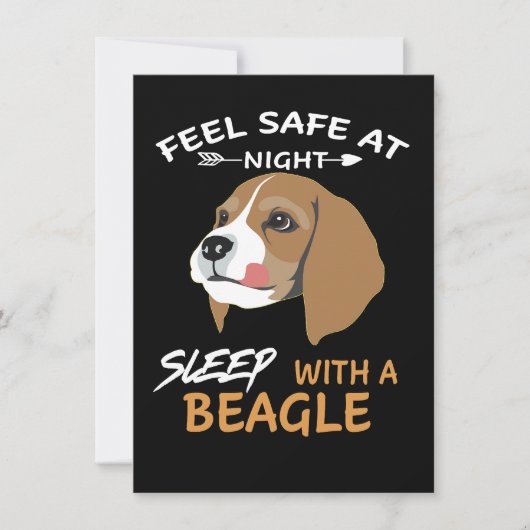 Invitation 2 Feel Safe At Night Sleep With A Beagle (Devant)