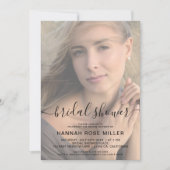 Invitation 2 Fête des mariées photo recto verso Mariage Faux (Devant)