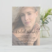 Invitation 2 Fête des mariées photo recto verso Mariage Faux (Debout devant)