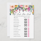 Invitation 2 Jeux Rose Gold Fête de l'mariée Game 5x7 (Dos)