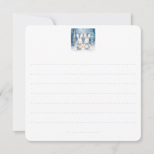 Invitation 2 lapins de Noël (Dos)
