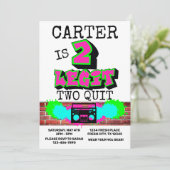 Invitation 2 Legit Deux Quit Graffiti frais 90s Style Anniver (Debout devant)