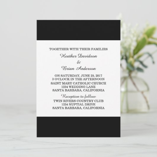 Invitation 2 Modèle d'invitation de mariage (Debout devant)