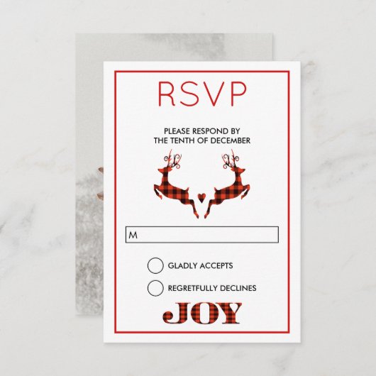 Invitation 2 Noëls saut RSVP (Devant / Derrière)