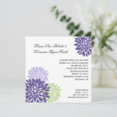 Invitation #2 Pétales de Fleurs Lavande Violette Verte (Debout devant)