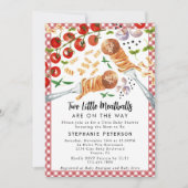 Invitation 2 Petites Boulettes De Viandes Sont Sur Le Chemin  (Devant)