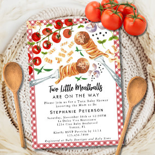 Invitation 2 Petites Boulettes De Viandes Sont Sur Le Chemin 