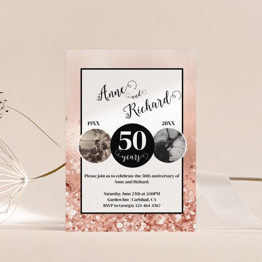 Invitation 2 Photo Alors et Maintenant N'IMPORTE QUELLE ANNÉE