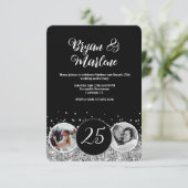 Invitation 2 Photo Anniversaire du Mariage Argent (Debout devant)