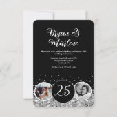 Invitation 2 Photo Anniversaire du Mariage Argent (Devant)