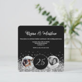 Invitation 2 Photo Anniversaire du Mariage Argent (Debout devant)