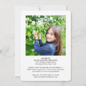 Invitation 2 Photo Bat mitzvah virtuel Moderne Rose Rose Or (Dos)