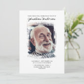 Invitation 2-Photo Célébration de la vie / Funérailles / Mémo (Debout devant)
